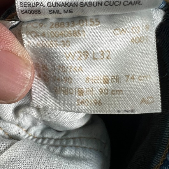 Levi's 512 Slim Taper Fit Jeans Men 30x30.5 Blue Light Wash Denim Cotton Stretch - Picture 10 of 15